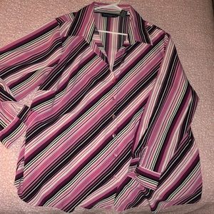 Beautiful lightweight button up plus size top